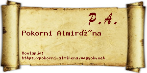Pokorni Almiréna névjegykártya